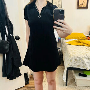 Vintage New Moves Velvet Heart Zipper Dress Size 14/XS/S/2/4